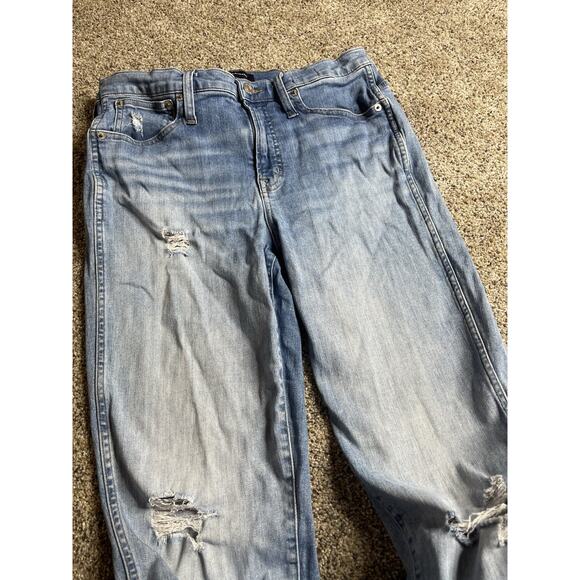 J. Crew Distressed Blue Jeans Stretch Denim Size 30T Tall - Picture 2 of 11